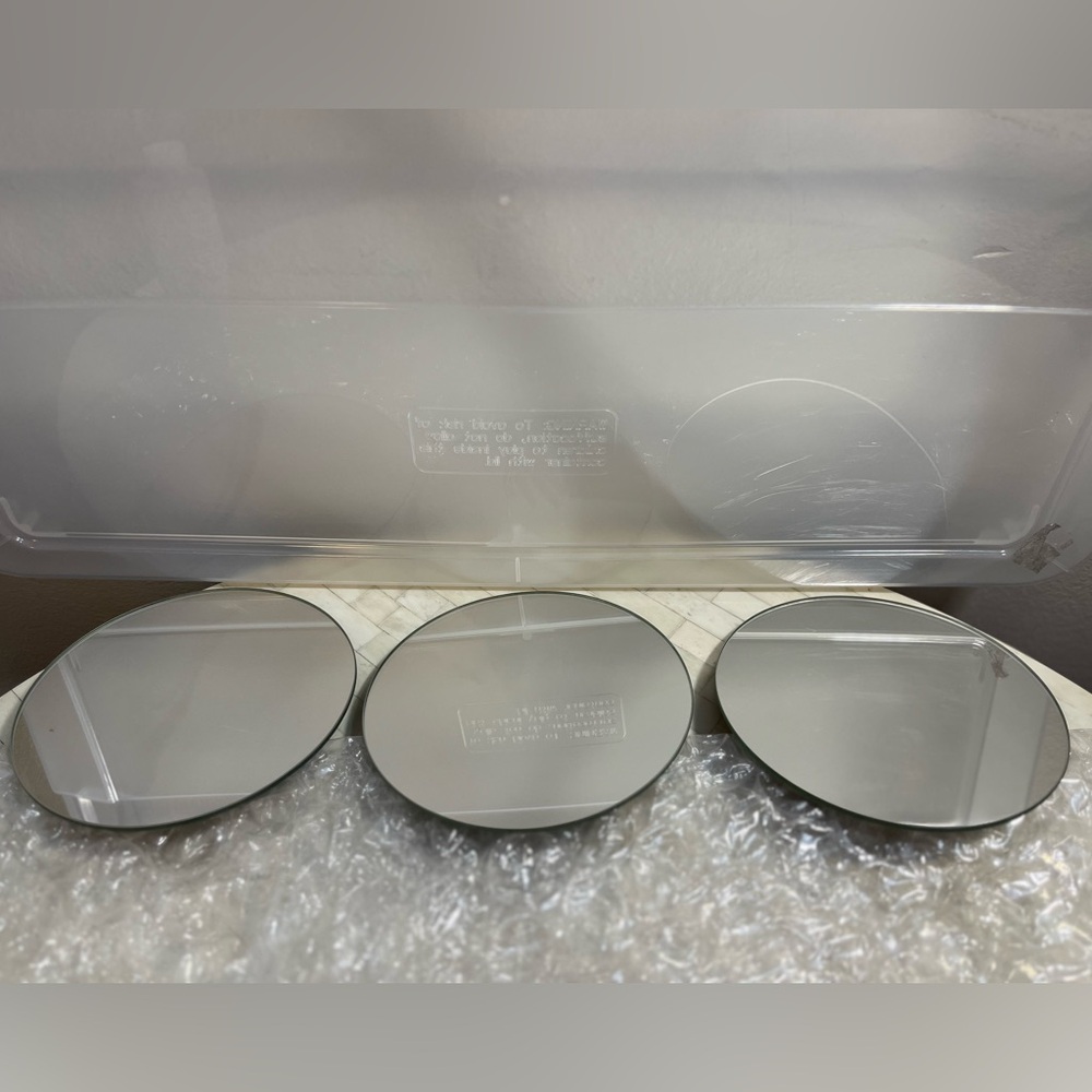 Round Frameless Wall Mirrors Set of 3